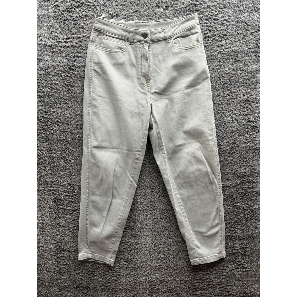 Peserico Cropped Tapered Fit Denim Pants-Jeans 28x26 (Eu 42) Light‎ Gray